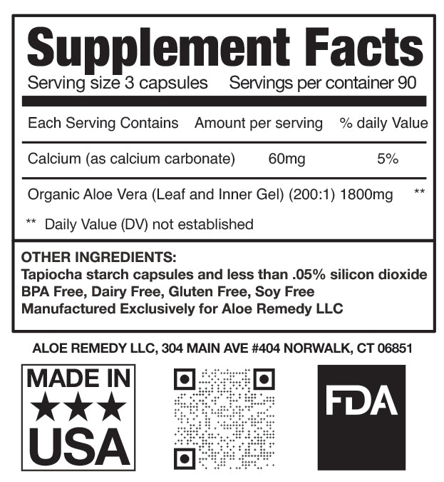 Aloe Remedy Freeze-Dried Aloe Vera Capsules